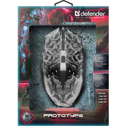 Defender GM-670L Ενσύρματο Gaming Ποντίκι RGB 3200 DPI Black