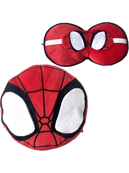 Luna Toys Λούτρινο Μαξιλάρι Λαιμού με Μάσκα Ύπνου Spidey (0508685)