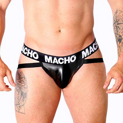 Μαύρο Δερμάτινο Jockstrap M