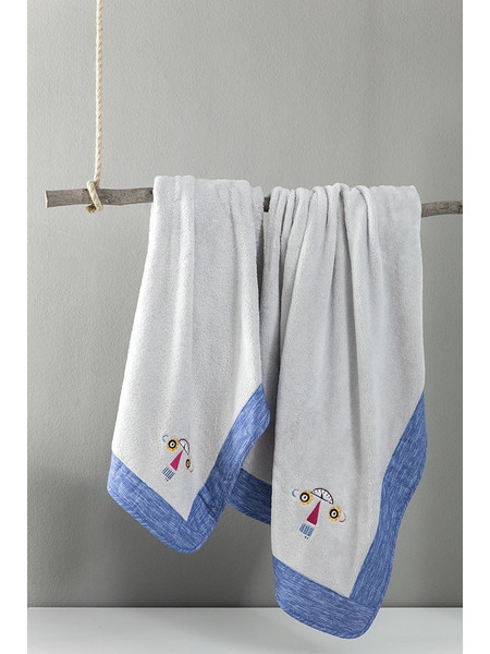 Nima Home Tiny Robo Κουβέρτα Αγκαλιάς Fleece 80x110 Λευκή Γαλάζια