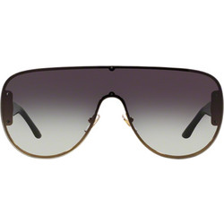 Versace VE 2166 1252/8G Ανδρικά Γυαλιά Ηλίου Μάσκα Μεταλλικά Χρυσά με Μπλε Degradee Φακό