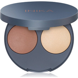 Inika Baked Contour Duo Teak Bronzer & Highlighter Palette 5gr