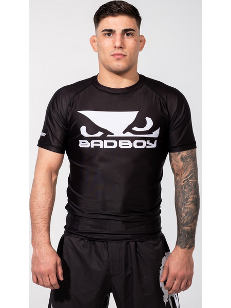 BAD BOY RASHGUARDS LOGO CLASSIC SHORT SLEEVE (BB-000063) BB-000080-BW Μαύρο