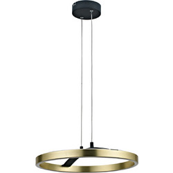 POWERTECH LED φωτιστικό οροφής HLL-0201, 29W, 4000K, Φ38x120cm, χρυσό/μαύρο HLL-0201
