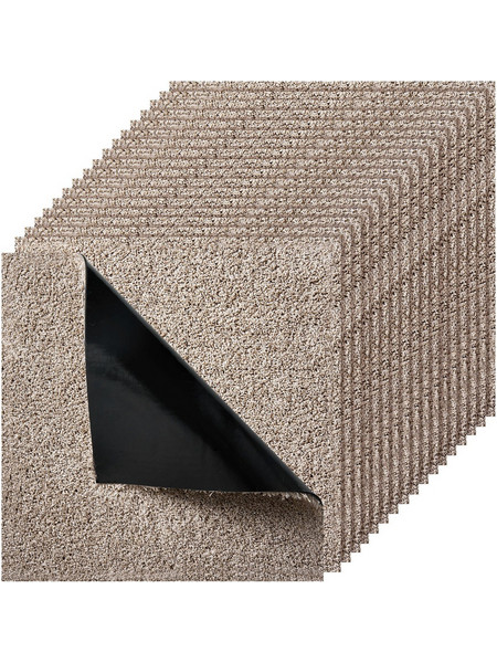 VEVOR Αυτοκόλλητα Πλακίδια Χαλιού (10 τμχ) 457x457mm, Απαλό & Εύκολο στη Συναρμολόγηση, Κάλυψη 2.1m Ανοιχτό Καφέ ZZFKDTX1818I3EISJ001V0