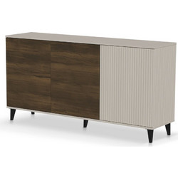Συρταριέρα σε κασμίρ/καρυδί απόχρωση 160x40x82cm
