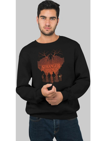 Stranger Things Night Riders Φούτερ - BLACK