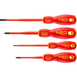 NEO TOOLS Κατσαβίδια ηλεκτρολόγου 1000V Slim σετ 4τεμ (04-144)