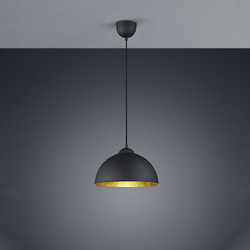 Trio Lighting Jimmy Κρεμαστό Φωτιστικό Οροφής Καμπάνα Μονόφωτο E27 Μαύρο R30121002