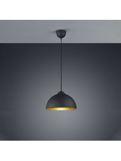 Trio Lighting Jimmy Κρεμαστό Φωτιστικό Οροφής Καμπάνα Μονόφωτο E27 Μαύρο R30121002