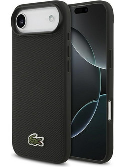 LACOSTE Iconic Petit Pique Woven Logo Magsafe Case For Iphone Air Black - (LCHMP17MPVCK)