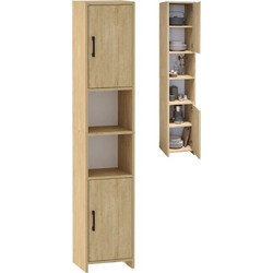 Ντουλάπι κουζίνας - μπάνιου Hobbes Megapap χρώμα sapphire oak 35x30x182,3εκ