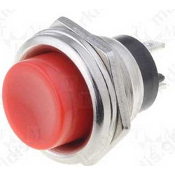 Στρογγυλός Διακόπτης Κοντός Push On Push Off 2 Pin Latching Short Push Button Switch Κόκκινο