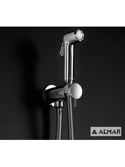 Σύστημα Μπιντέ Flush-Ι, μόνο κρύο, για λεκάνη κρεμαστή και υψηλής πίεσης, Almar Chrome