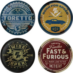 Fast & Furious - Coaster 4-Pack Vintage Style