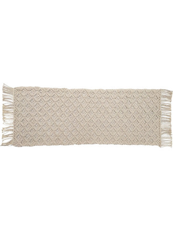 KOMVOS HOME Χαλί Macrame Ινδίας 100% Cotton Natural 60x140 5201847012309