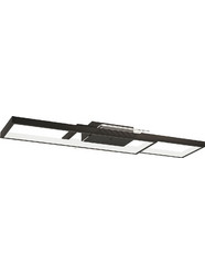 HOMCOM Ρυθμιζόμενο LED Φωτιστικό Οροφής 3000-6000K με Τηλεχειριστήριο και Διακόπτη, 70x30 εκ. Μαύρο B31-634V00BK