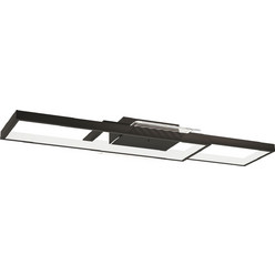 HOMCOM Ρυθμιζόμενο LED Φωτιστικό Οροφής 3000-6000K με Τηλεχειριστήριο και Διακόπτη, 70x30 εκ. Μαύρο B31-634V00BK