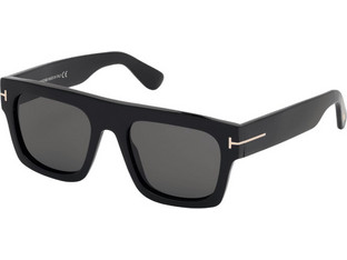 Tom Ford FT0711 01A Γυαλιά Ηλίου Τετράγωνα Κοκάλινα Μαύρα με Μαύρο Φακό