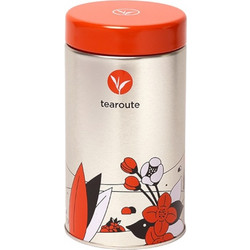 Κουτί Τσαγιού Πορτοκαλί κι Ασημί 100gr - tearoute - 100gr