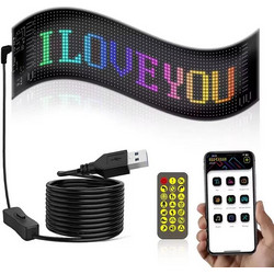Εύκαμπτη LED πινακίδα RGB Bluetooth με κινούμενες εικόνες και κείμενο μέσω εφαρμογής