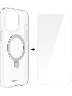 Baseus Case + Screen Protector Sky Ring MagSafe Apple iPhone 15 Pro, P60161002201-00 /transparent/