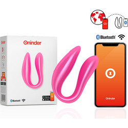 Oninder G-Spot & Clitoral Stimulator Διπλός Δονητής για Ζευγάρια με App Control Ροζ