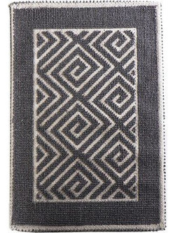 Espiel Labyrinth Χαλί Ορθογώνιο Καλοκαιρινό Βαμβακερό 40x60cm Grey