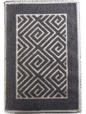 Espiel Labyrinth Χαλί Ορθογώνιο Καλοκαιρινό Βαμβακερό 40x60cm Grey