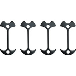 POWERTECH πασαλάκια σκηνής για ξύλινο δάπεδο TOOL-0071, μαύρο, 4τμχ