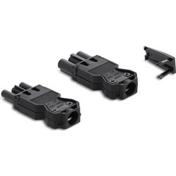 DELOCK σύνδεσμος εγκατάστασης 3-pole 64147, GST 18/3 set, μαύρος