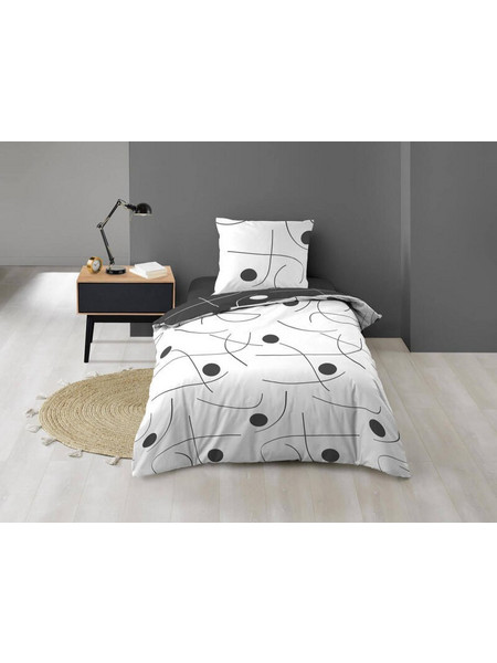 Douceur d'interieur Σετ Μονή Παπλωματοθήκη & Μαξιλαροθήκη Sonate 2 όψεων, από microfiber, με διαστάσεις 140x200cm