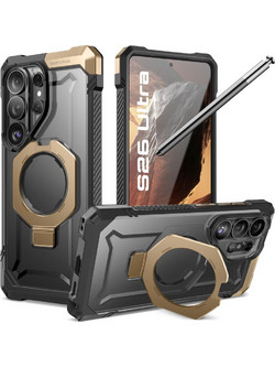 Supcase UB Grip Mag MagSafe Case for Samsung Galaxy S26 Ultra - Black and Brown