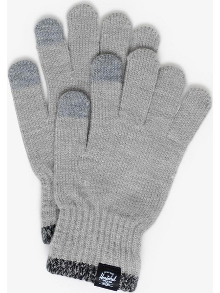 HERSCHEL Men Elmer Gloves Stripe - HEATHER LIGHT GREY - 50216-05805