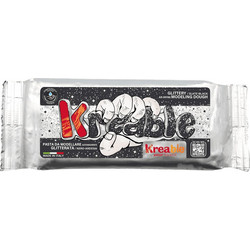 Toy Color Πηλός Air Dry Με Glitter 500gr Kreable Μαύρος