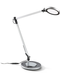 Ideal Lux Futura 204895 TL1 Alluminio Φωτιστικό Επιτραπέζιο Γραφείου Μοντέρνο Ασημί