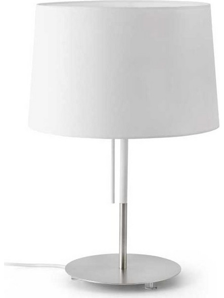Faro Barcelona 20025 Πορτατίφ Ε27 Λευκό Ασημί Φ31xΥ45cm