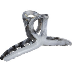 Κλάμερ Μαλλιών Γυναικείο Γκρι Marble Θηλιά 11cm
