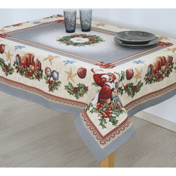 Τραπεζομάντηλο Ροτόντα 180x180 Dimeco 8930 Silver