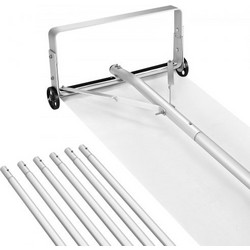 VEVOR Snow Roof Rake, 22 cm Lade Aluminium, 1,58-9,13 m Adjustable Roof Snow Scraper with Wheels & Slide, , Ελαφρύ εργαλείο αφαίρεσης χιονιού για καθαρισμό υπολειμμάτων στην ταράτσα σπιτιού