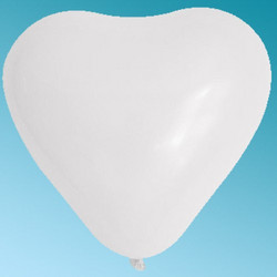 Μπαλόνια Latex Λευκά Καρδιά 100τεμ