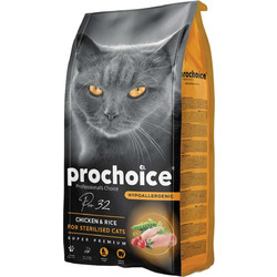 Prochoice Pro 32 Adult Sterilised with Chicken & Rice 15kg
