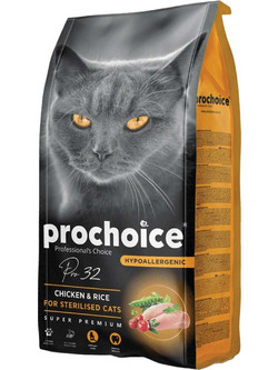 Prochoice Pro 32 Adult Sterilised with Chicken & Rice 15kg