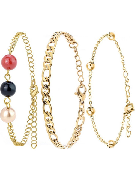 So Charm Σετ Βραχιόλια με Κρύσταλλα Swarovski Χρυσό BS2945+B2371D+B2384D 3τμχ