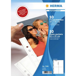 Ζελατίνες φωτογραφιών Α4 10τμχ. Λευκές 10x15cm. Herma 7585