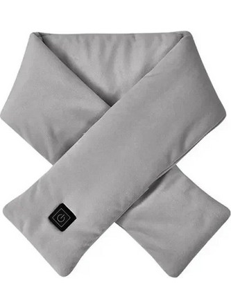 Θερμαινόμενο Κασκόλ Fleece με USB για Άνεση και Χαλάρωση - ΓΚΡΙ