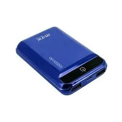 MTK K3632 Power Bank 10000mAh με 2 Θύρες USB-A Blue