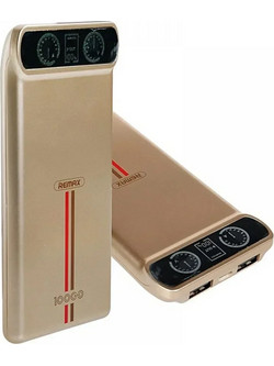 Remax RPP-18 Power Bank 10000mAh 60W με 2 Θύρες USB-A Gold