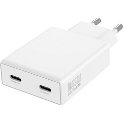 4Smarts Pdplug Slim Dual Φορτιστής χωρίς Καλώδιο με 2 Θύρες USB-C 65W Power Delivery