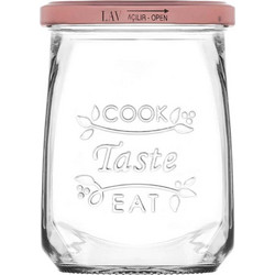 ΒΑΖΟ 550ml με ΜΕΤΑΛΙΚΟ ΒΙΔΩΤΟ ΚΑΠΑΚΙ TASTY - LAV 1τμχ